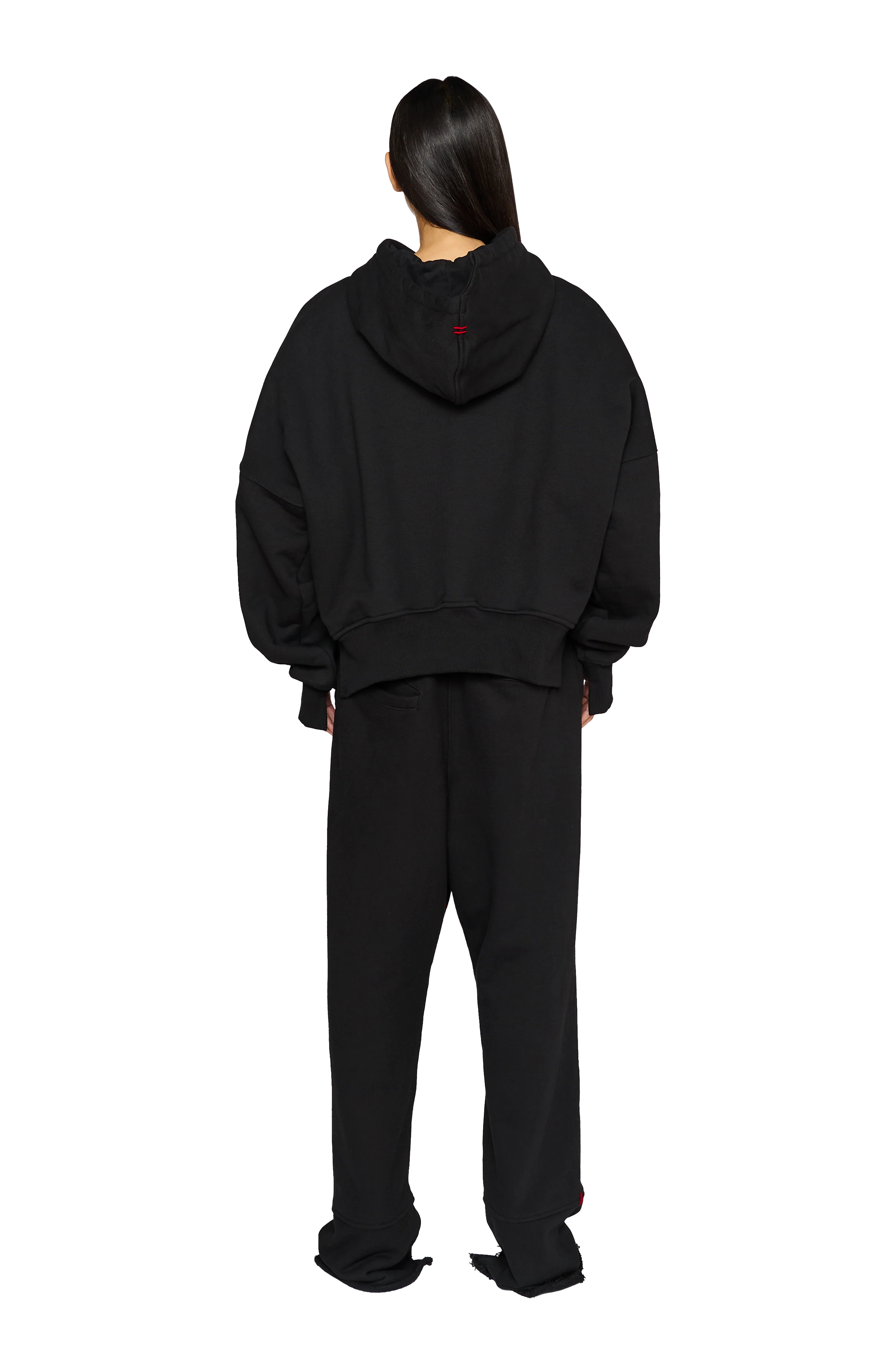 Asymmetric, Drop Crotch Tracksuit Bottoms - Carbon - Image 3