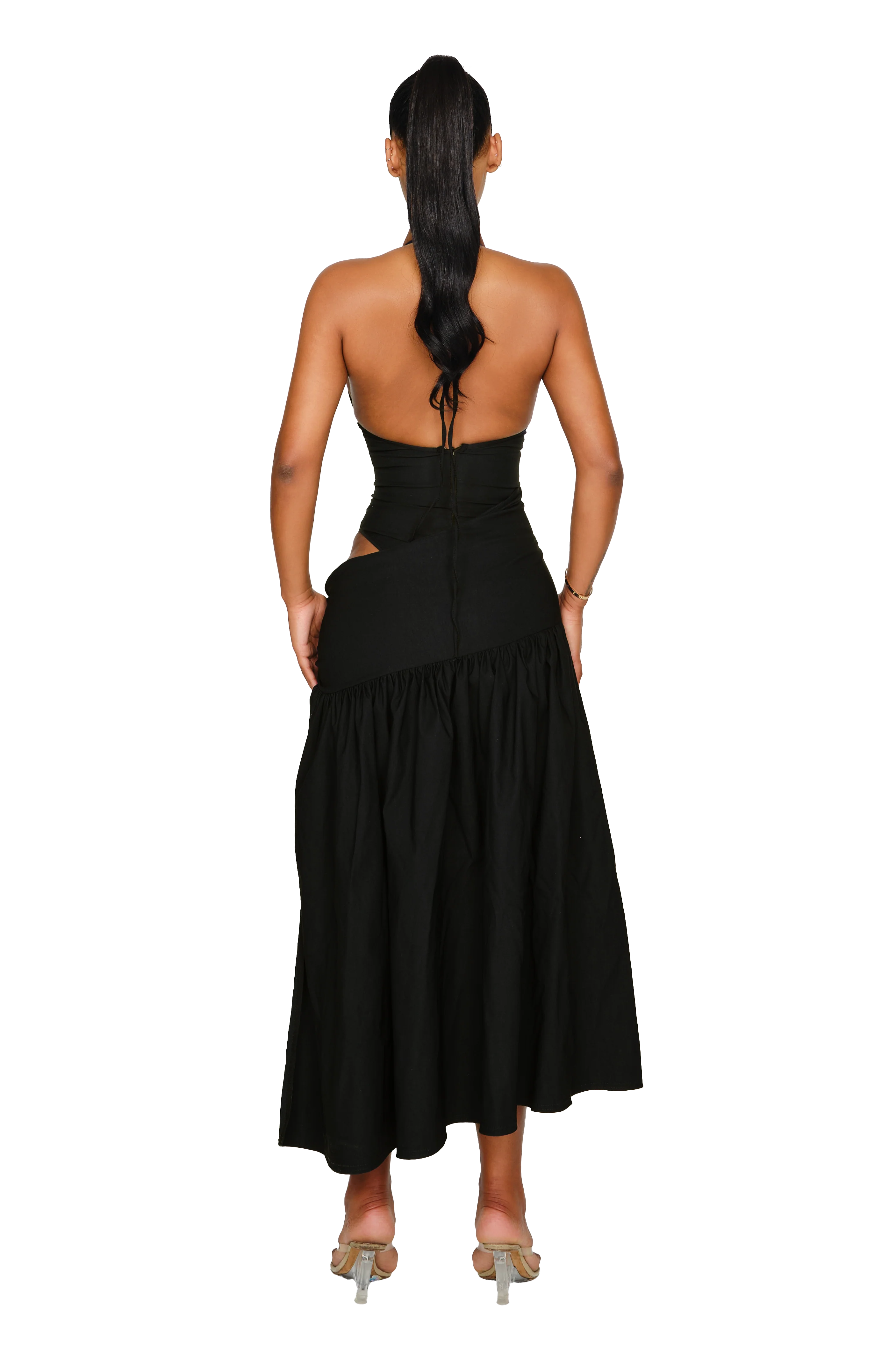 Atacama Dress - Satin Black - Image 3