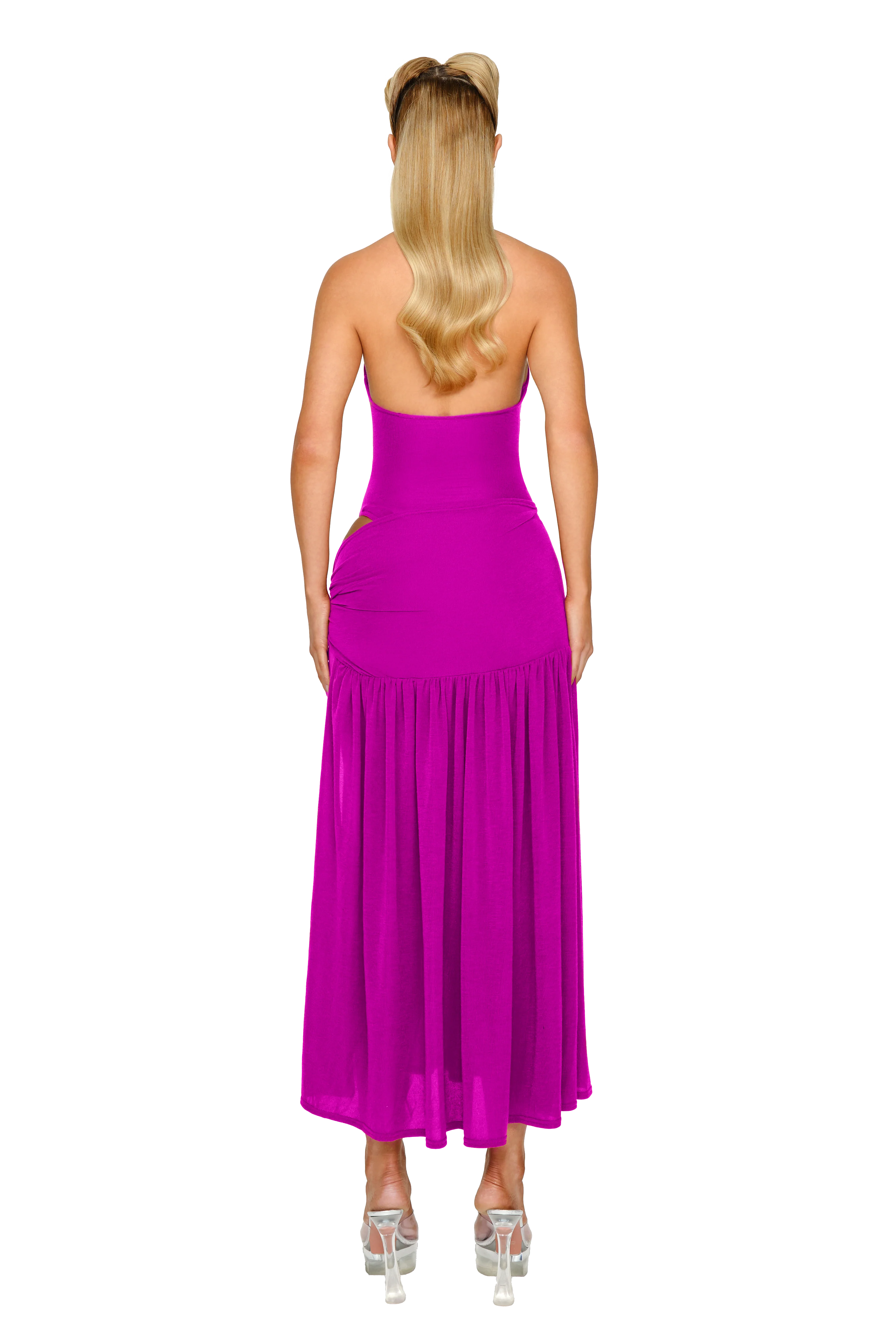 Atacama Knit Dress - Magenta - Image 3