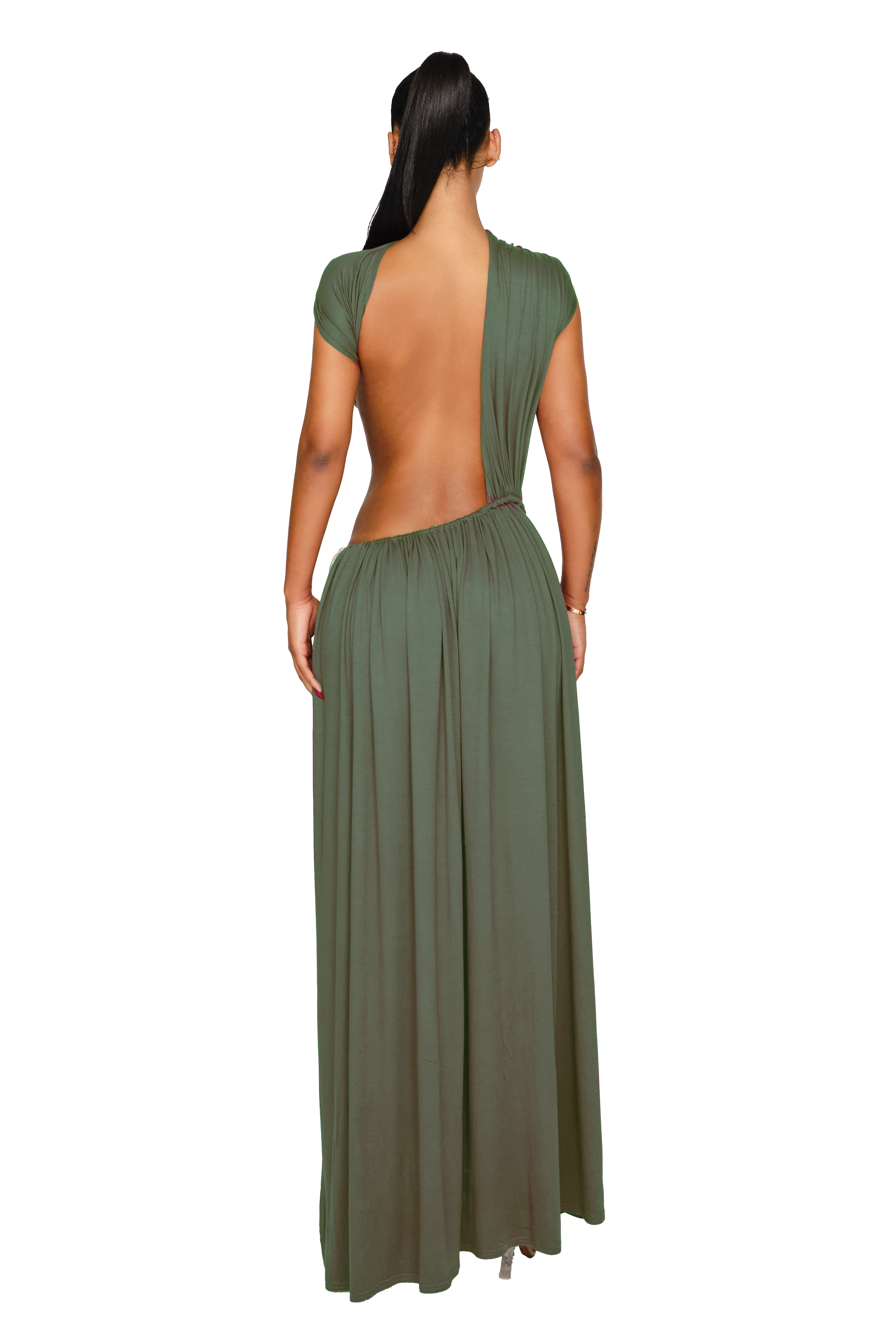 Caroni Dress - Olive Suede - Image 3