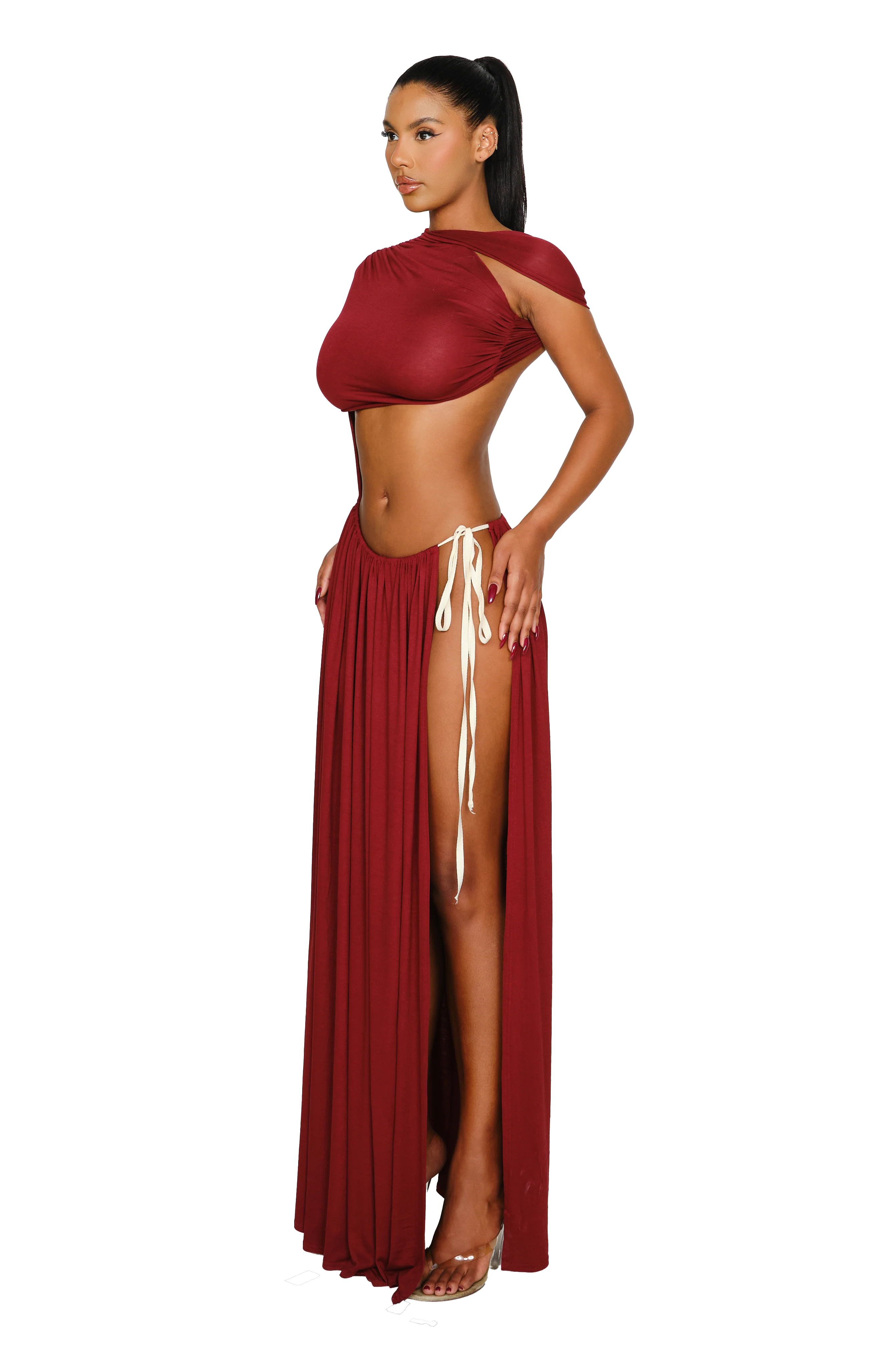 Caroni Dress - Wine Stained - Image 2