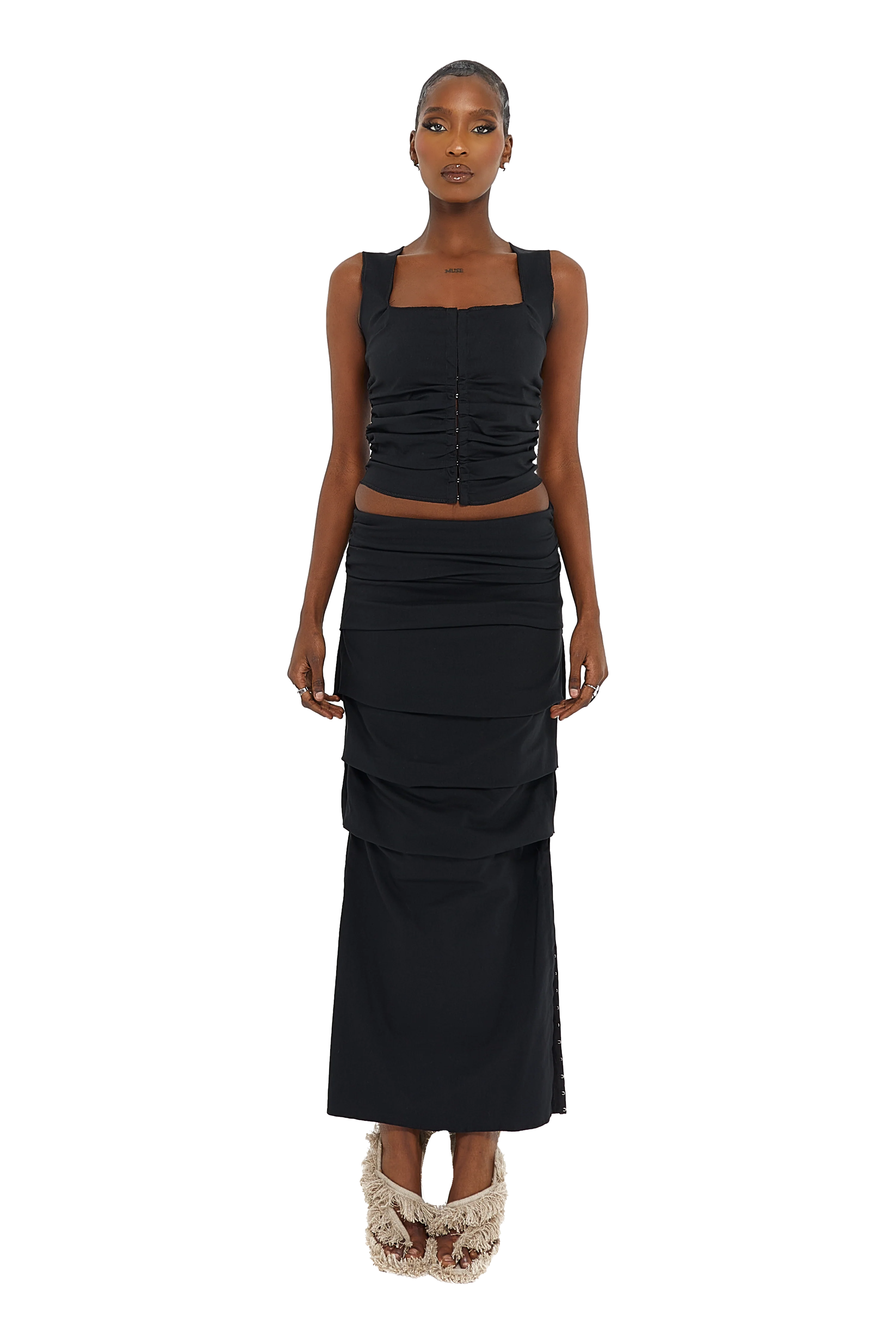 PERITO SKIRT - Satin Black