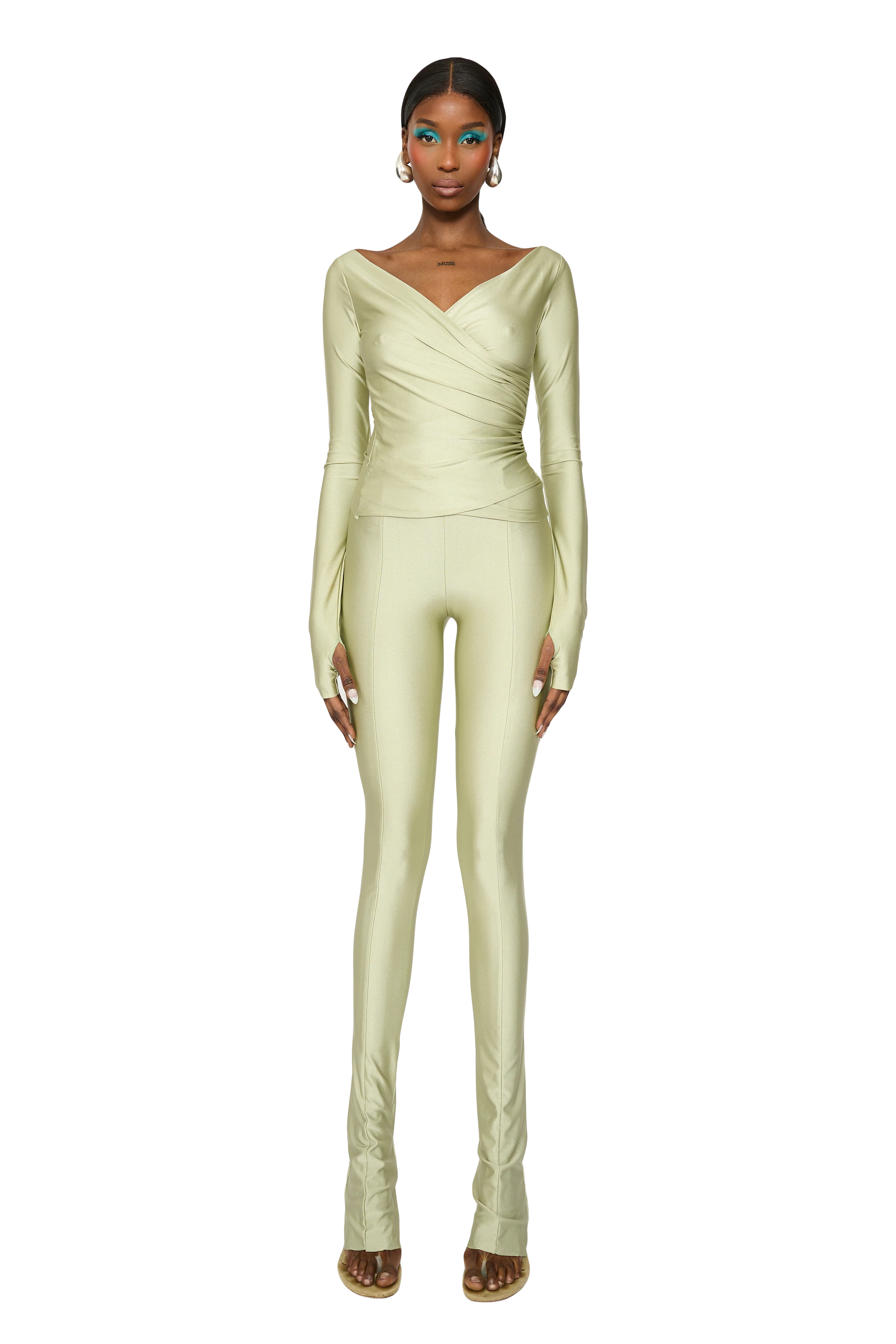 LANAI LONG-SLEEVED TOP - Mint Gum