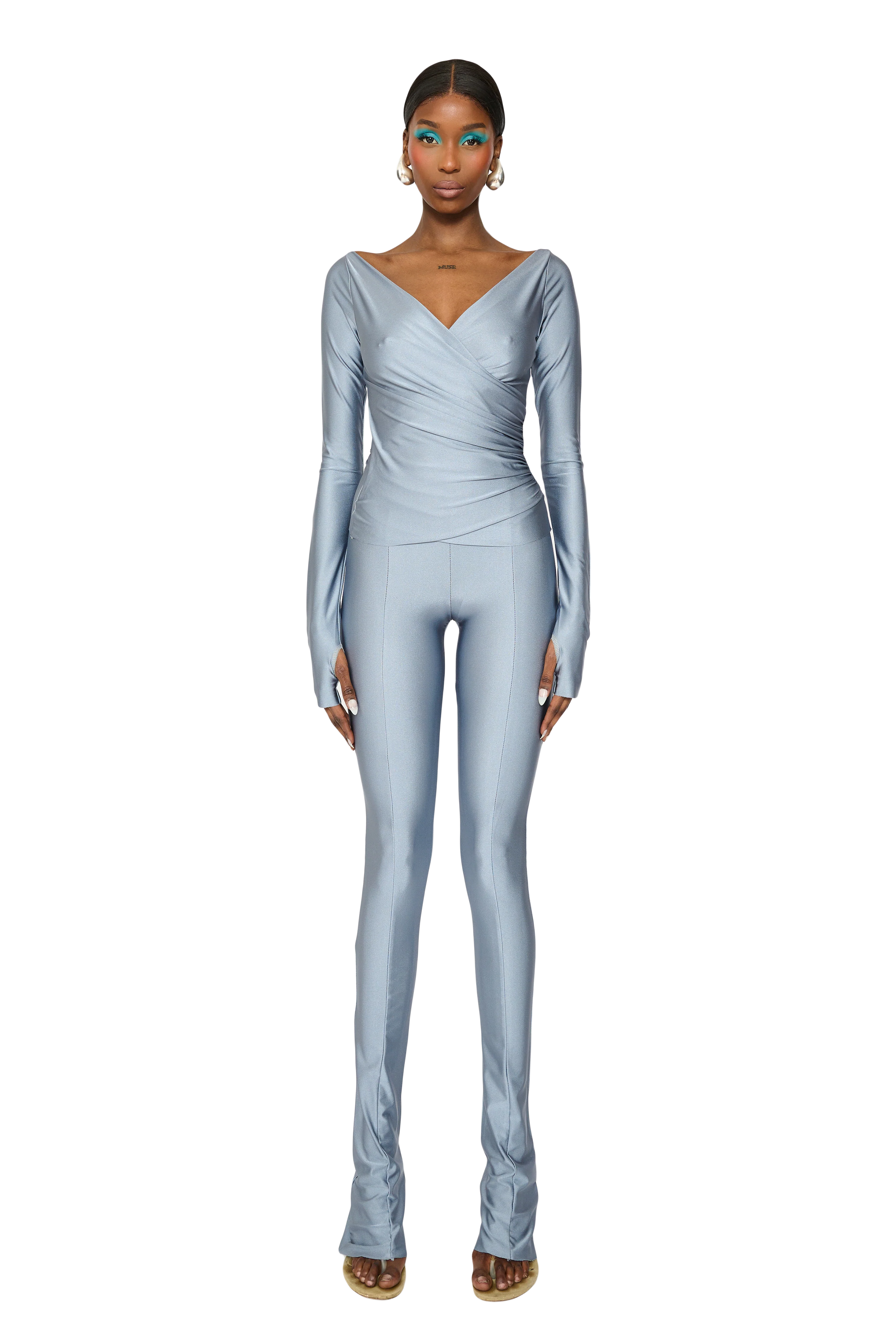 LANAI LONG-SLEEVED TOP - Tidal Grey
