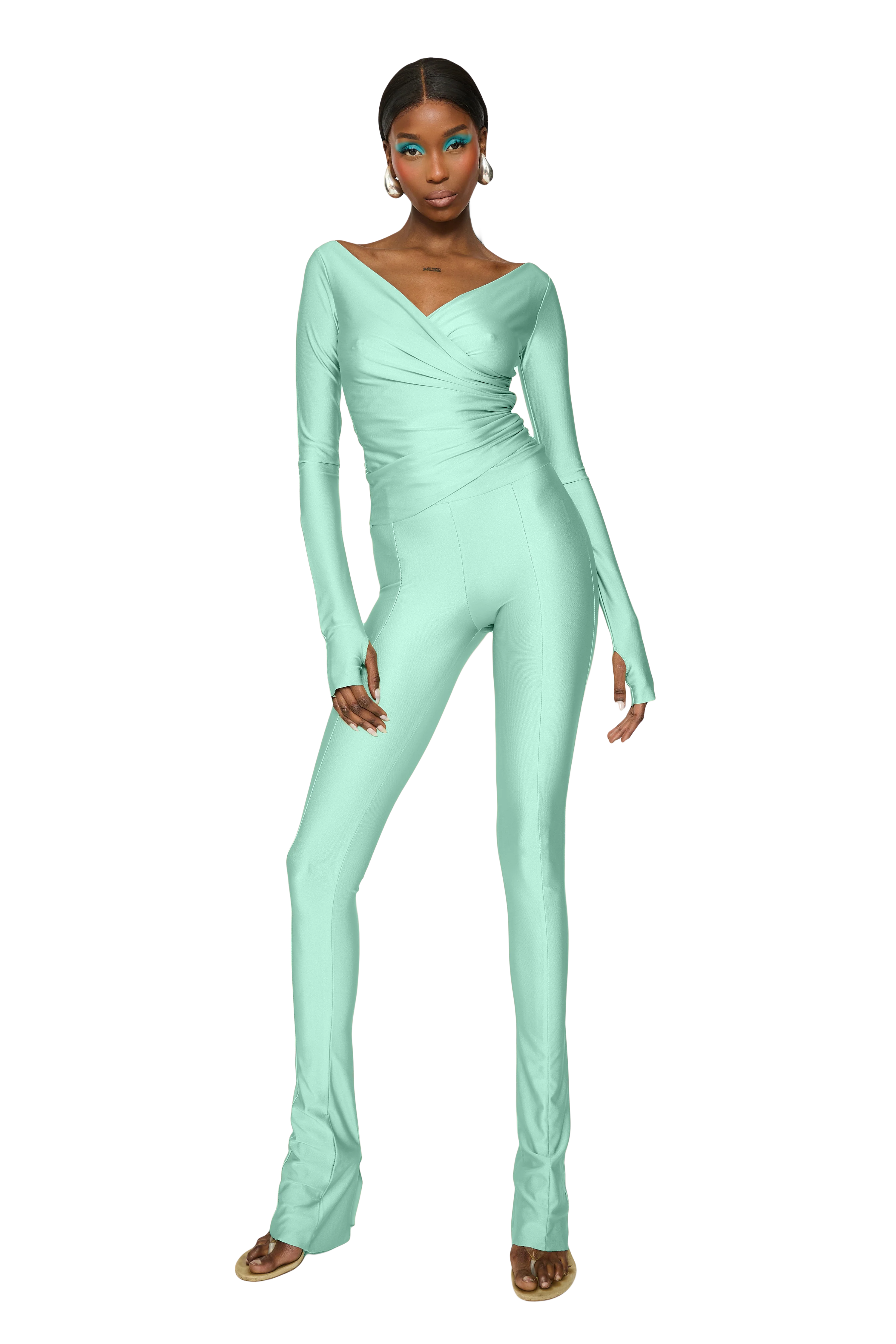 LANAI LONG-SLEEVED TOP - Sage - Image 4