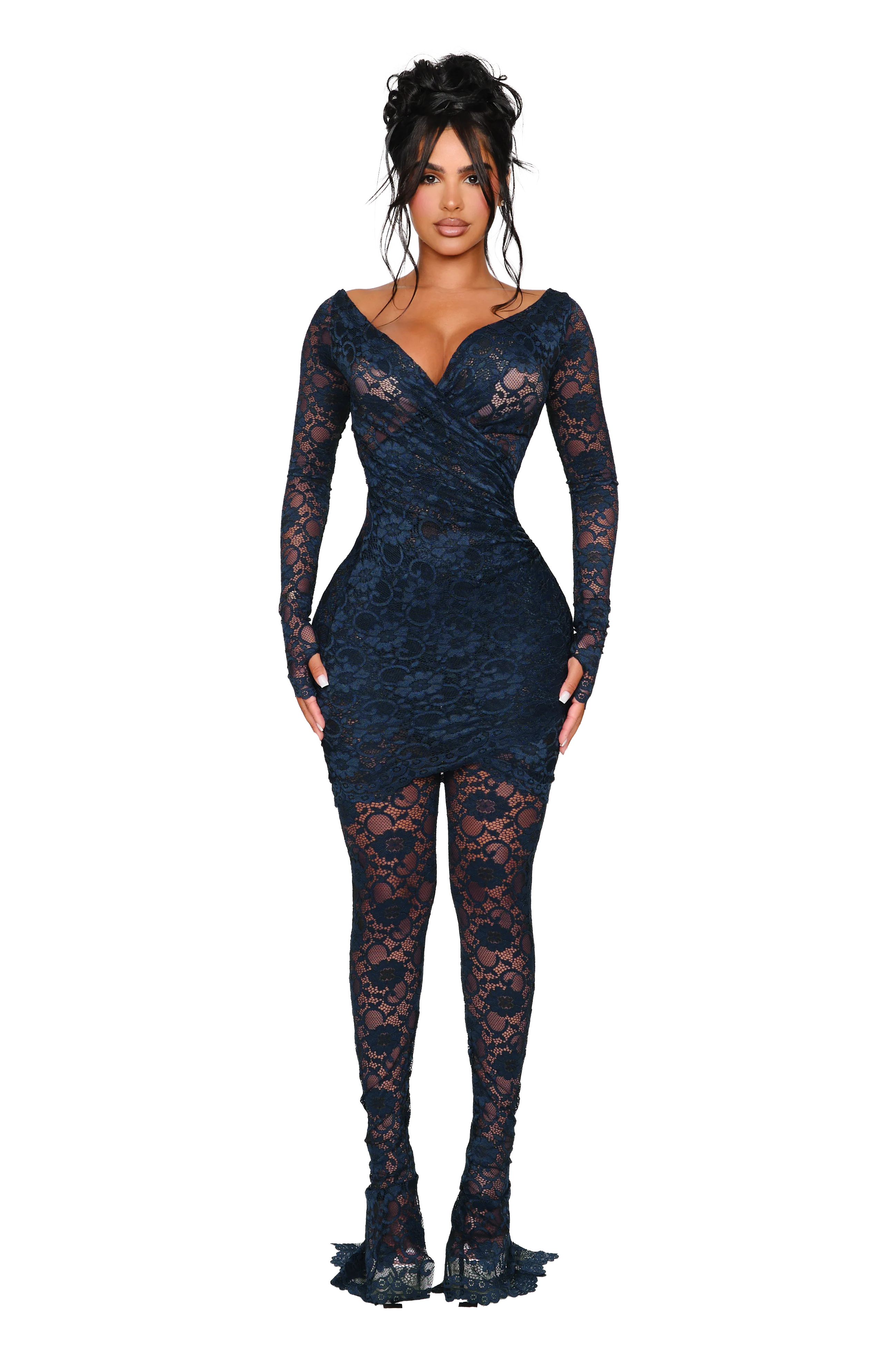 Naia Lace Leggings - Ink Vein