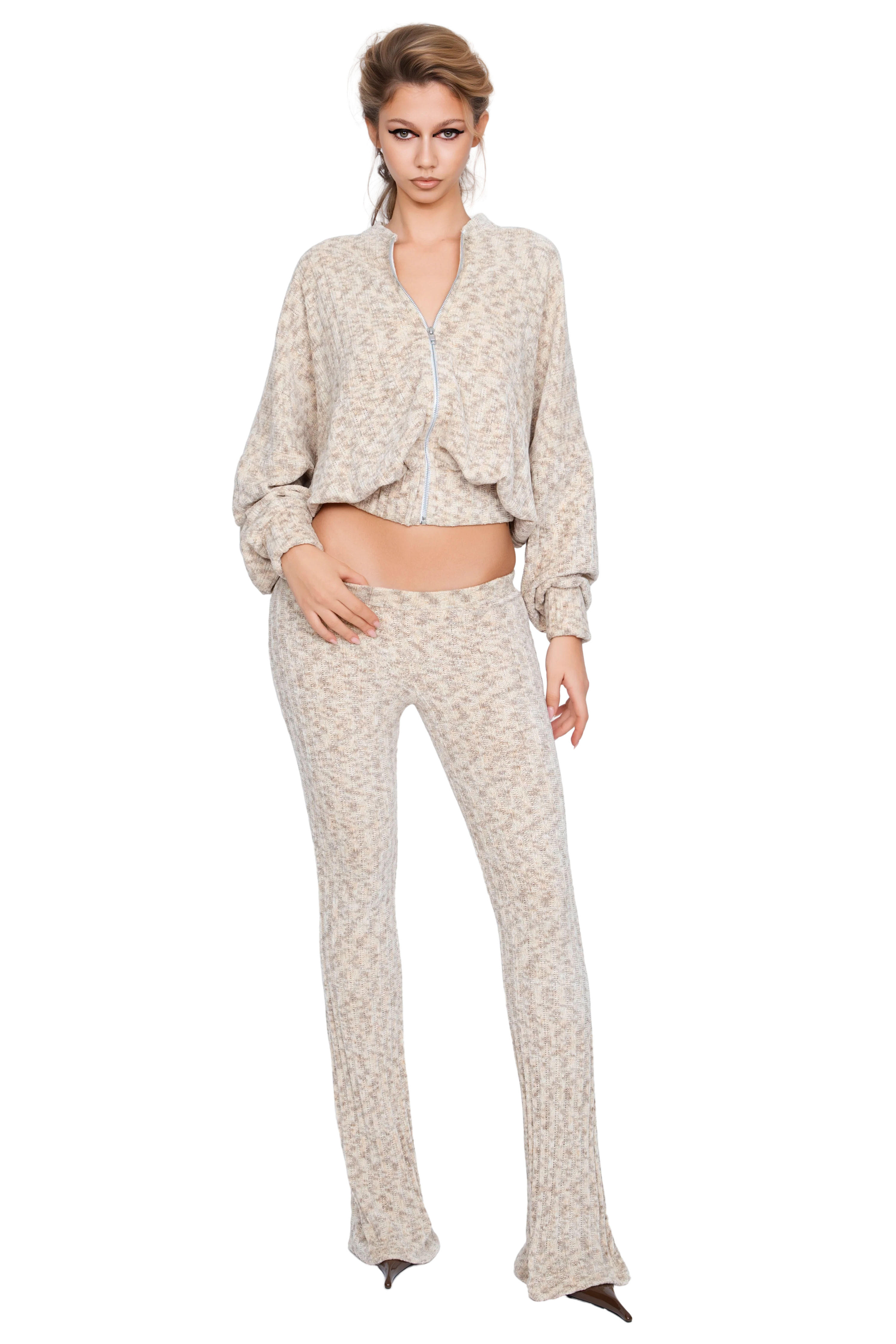 Palla Bianca Bomber Jacket - Sandstone Marl - Image 4