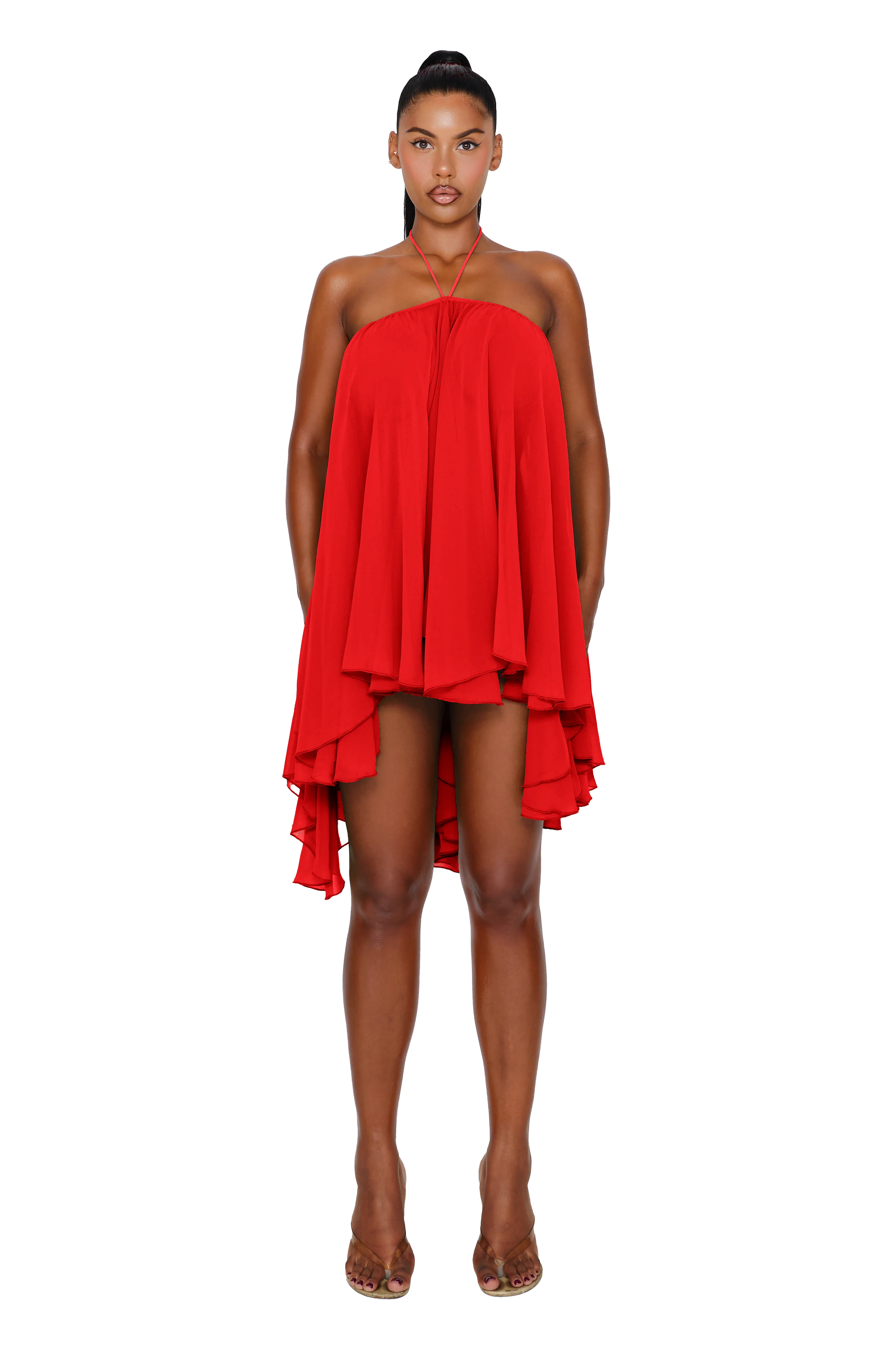 Thar Dress - Fire Lily Red